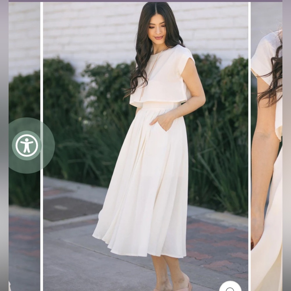 Mable Linen two PIECE SKIRT SET